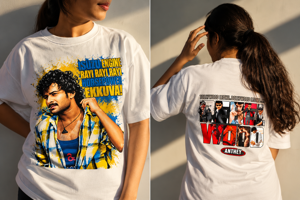 Prabhas Bujjigadu V1 Oversized T-Shirt